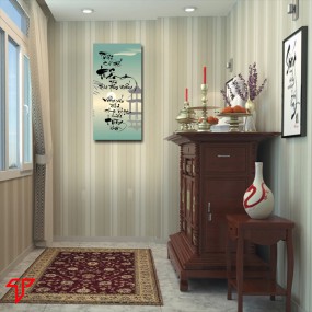 Tranh thư pháp hình phật treo phòng thờ